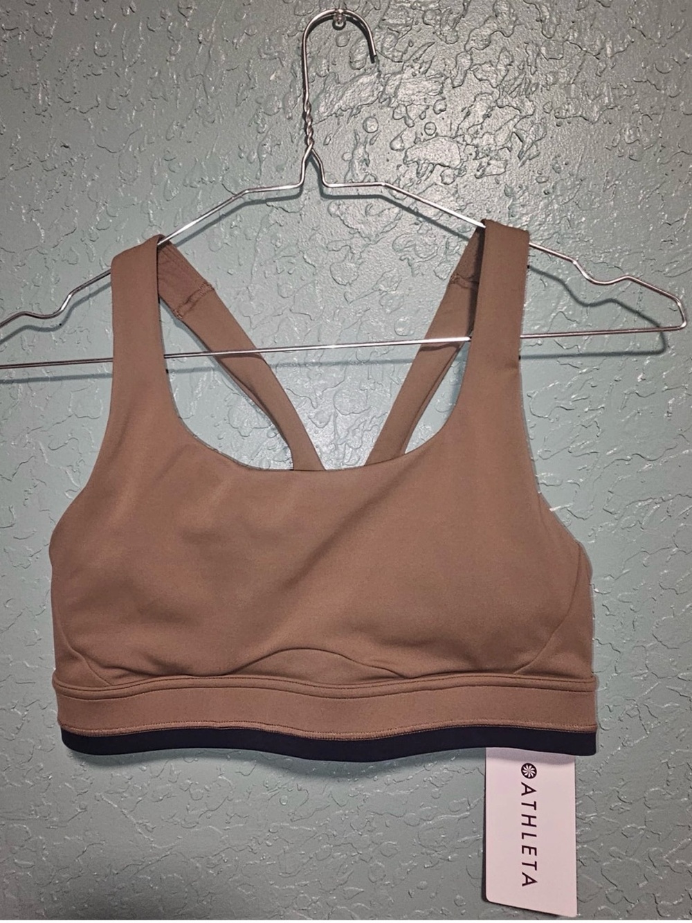 Athleta Interval Tipped Bra Size XS Brown NWT